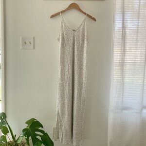Slip dress with white with black natural splotches